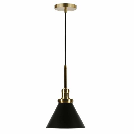 HUDSON & CANAL Henn &amp; Hart  Zeno Blackened Bronze Metal Pendant with Brass Accents PD0728